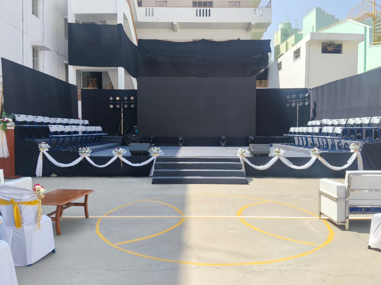 MJ Events #26 - Luxury Wedding Stage Backdrop Decoration Bengaluru